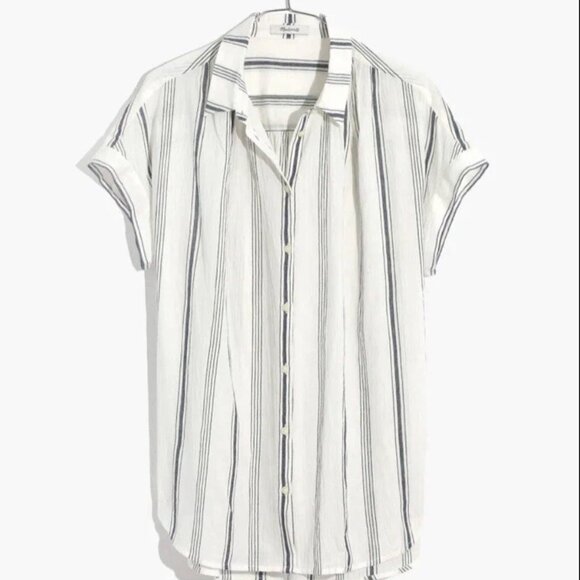 Madewell Central Shirt in Parkman Stripe Size - Picture 1 of 10